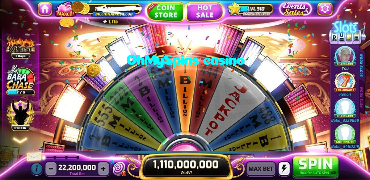 OhMySpins casino casino presented on mobile device in Pakistan with slots and live games